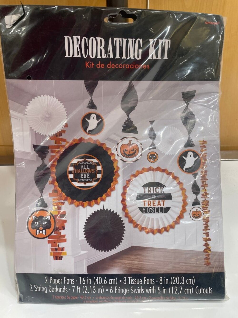 Halloween Decorating Kit - Paper Fans Garlands Swirls